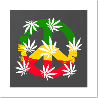 Rasta, Peace Symbol, Reggae, Jamaica Posters and Art